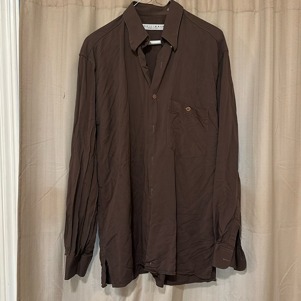 Equilibrio brown button down. Medium. Like new.